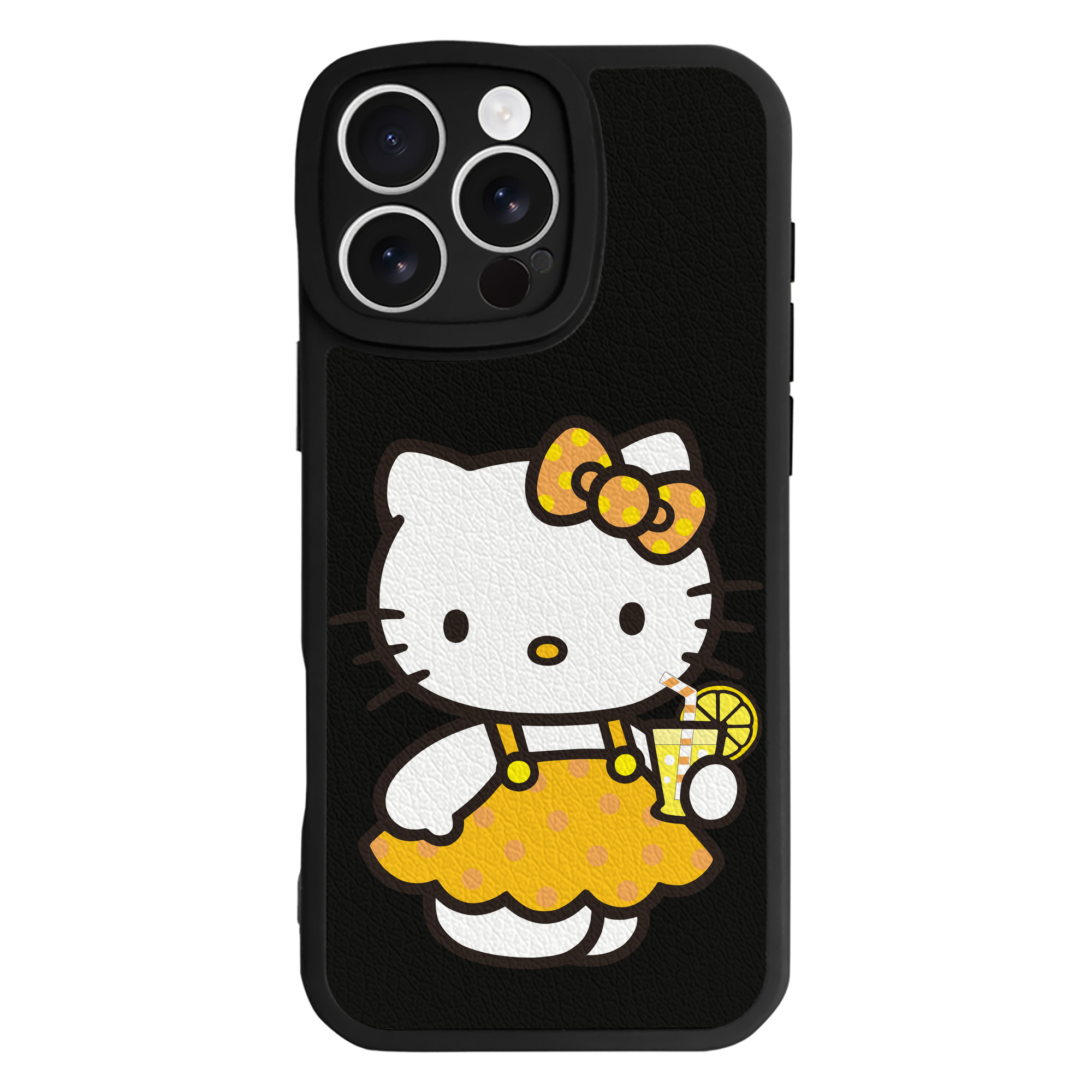 （画像用） Hello Kitty ハローキティ 【iPhone 16シリーズ対応】シリコンスマホケース（レザー調） 材質：シリコン